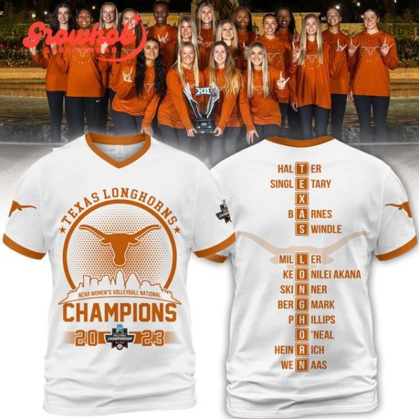 Texas Longhorns NCAA Women’s Volleyball National Champions 2023 Hoodie Shirts White