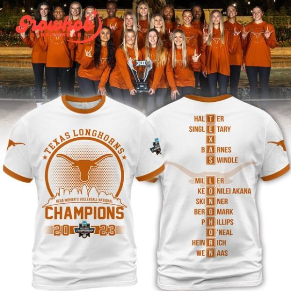 Texas Longhorns NCAA Women’s Volleyball National Champions 2023 Hoodie Shirts White