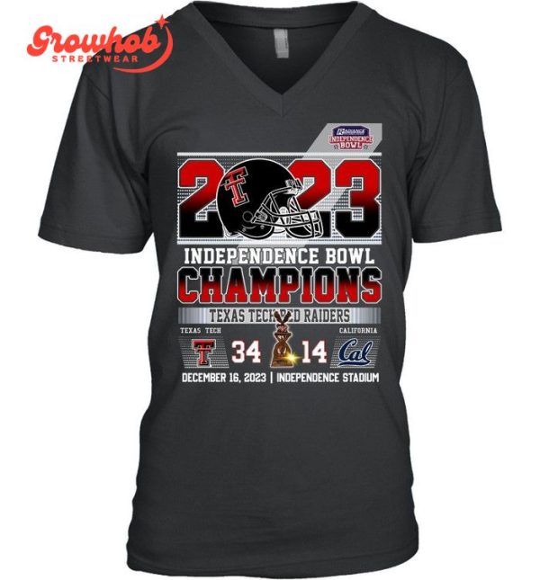 Texas Tech Red Raiders 2023 Independence Bowl Champions T-Shirt