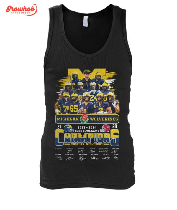 2023-2024 Michigan Wolverines Rose Bowl Game Champions T-Shirt