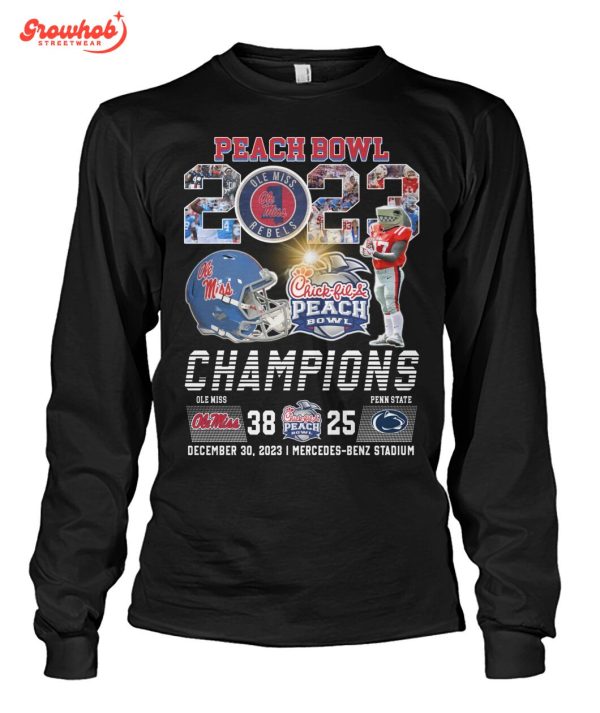 2023 Peach Bowl Champions Ole Miss Rebels Fan T-Shirt