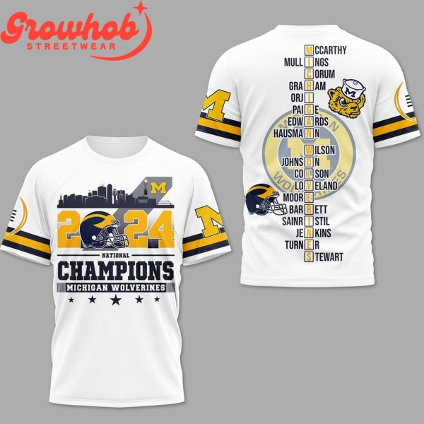 2024 Michigan Wolverines National Champions Hoodie Shirts White Version