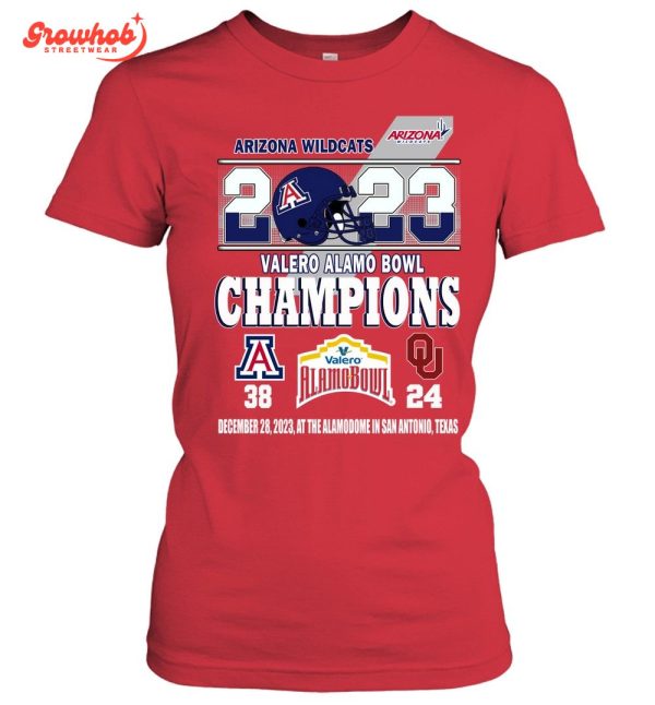 Arizona Wildcats Valero Alamo  Bowl Champions 2023 T-Shirt