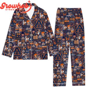 Auburn Tigers Go Tigs Fan Love Polyester Pajamas Set