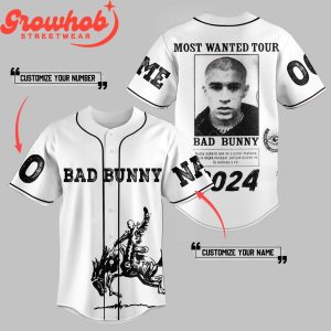 Bad Bunny Fans The Tour 2024 Personalized Baseball Jersey Black