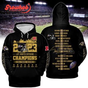 Baltimore Ravens 2023 AFC Champions Celebration Hoodie Shirts Purple