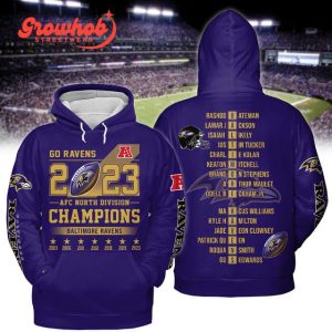 Baltimore Ravens 2023 AFC Champions Celebration Black Hoodie Shirts