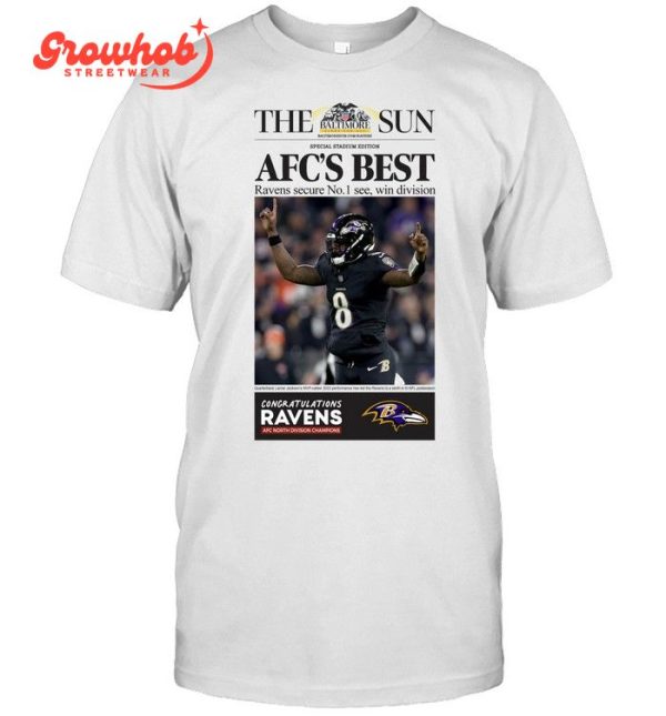 Baltimore Ravens AFC 2023 Champions T-Shirt
