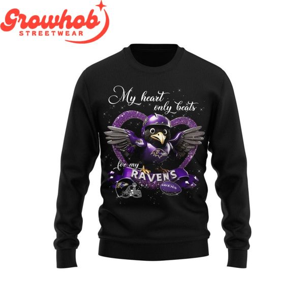 Baltimore Ravens My Heart Valentine Fan Couple T-Shirt