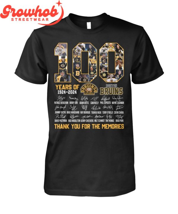 Boston Bruins 100 Years Of Boston Bruins 1924-2024 T-Shirt