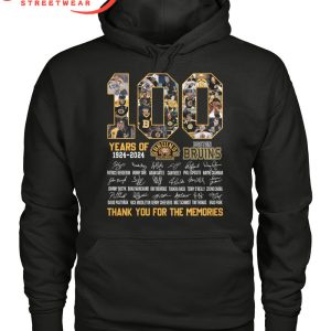 Boston Bruins 100 Years Of Boston Bruins 1924-2024 T-Shirt