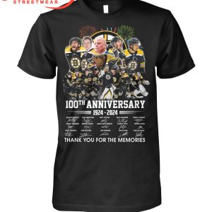 Boston Bruins 100th Anniversary 1924-2024 Fan T-Shirt