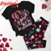 Friend Valentine Chandler Monica Black Design Fleece Pajamas Set