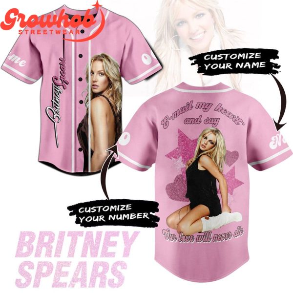 Britney Spears Valentine Personalized Baseball Jersey