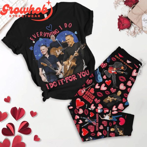 Bryan Adams Love Valentine Fleece Pajamas Set