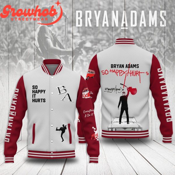 Bryan Adams So Happy Hurts Baseball Jacket