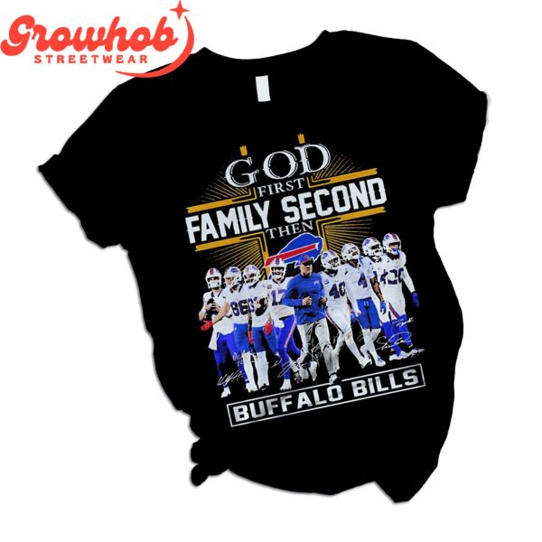 Buffalo Bills God First Family Second Fleece Pajamas Set