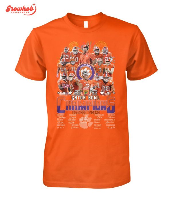 Clemson Tigers Gator Bowl Champions 2023 Celebration T-Shirt