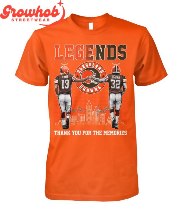 Cleveland Browns Legends Frank Beall Ryan Jim Brown T-Shirt