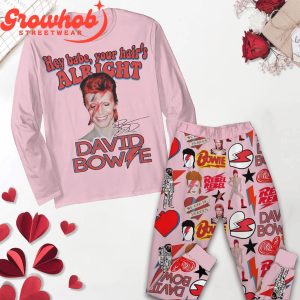 David Bowie You’re Not Alone Valentine Fleece Pajamas Set