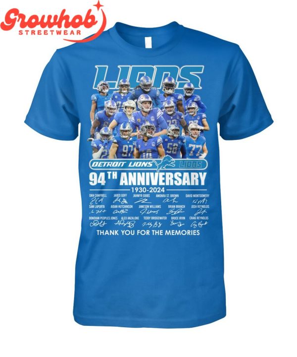 Detroit Lions 94th Years Of Fan Love T-Shirt