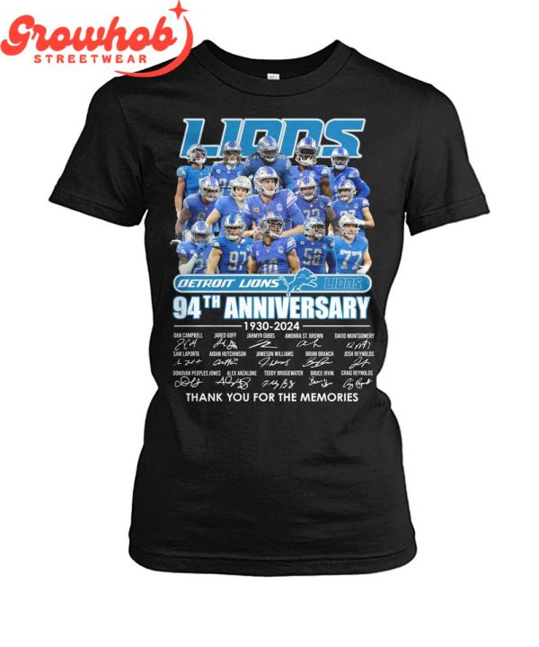 Detroit Lions 94th Years Of Fan Love T-Shirt