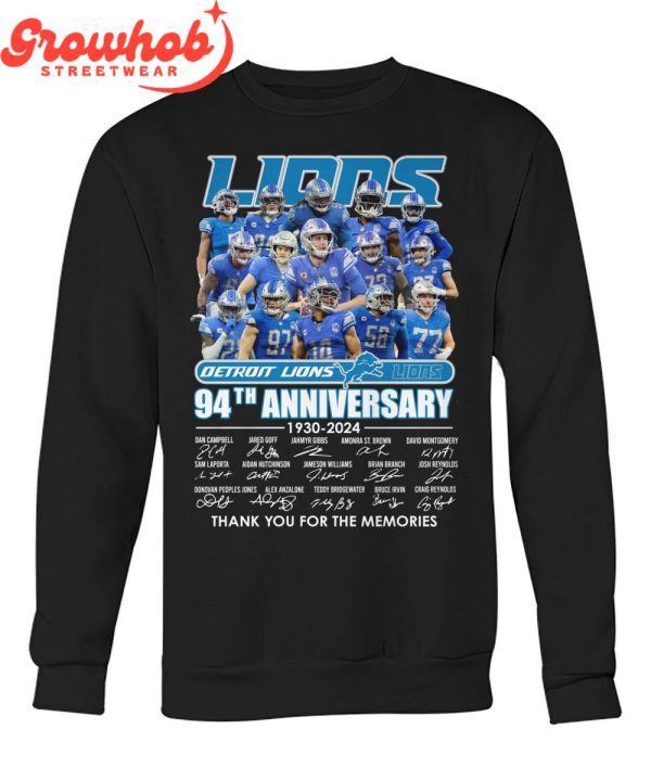 Detroit Lions 94th Years Of Fan Love T-Shirt