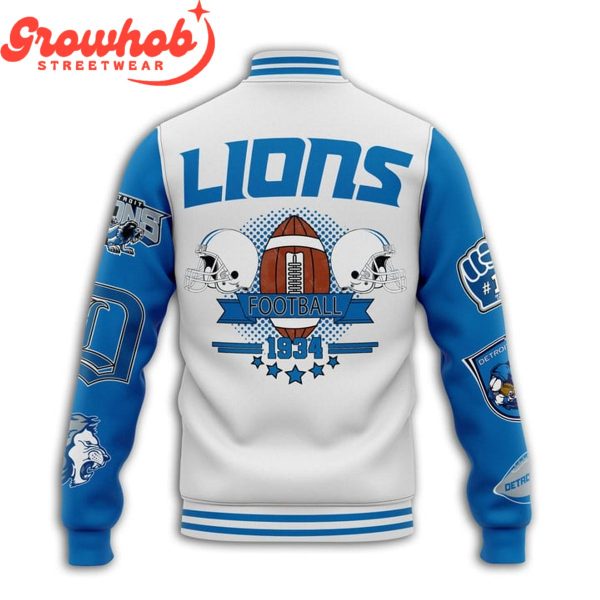 Detroit Lions Football 1934 Fan Personalized Baseball Jacket