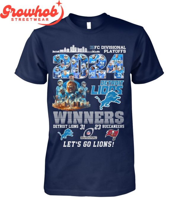 Detroit Lions NFC Divisional Playoff 2024 Champions T-Shirt