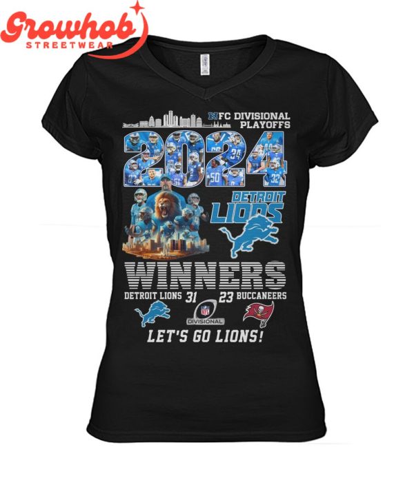 Detroit Lions NFC Divisional Playoff 2024 Champions T-Shirt