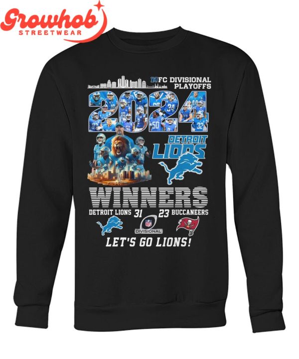 Detroit Lions NFC Divisional Playoff 2024 Champions T-Shirt