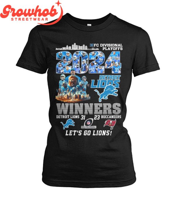 Detroit Lions NFC Divisional Playoff 2024 Champions T-Shirt