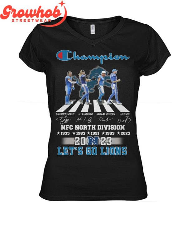 Detroit Lions NFC North Division Champions Memories T-Shirt