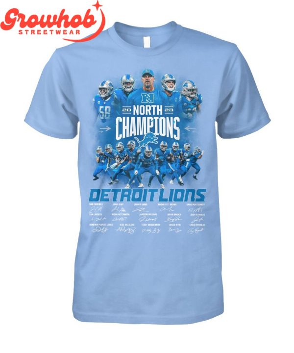 Detroit Lions North Champions Fan Celebrating T-Shirt