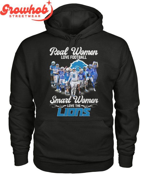 Detroit Lions Smart Women Love Football T-Shirt