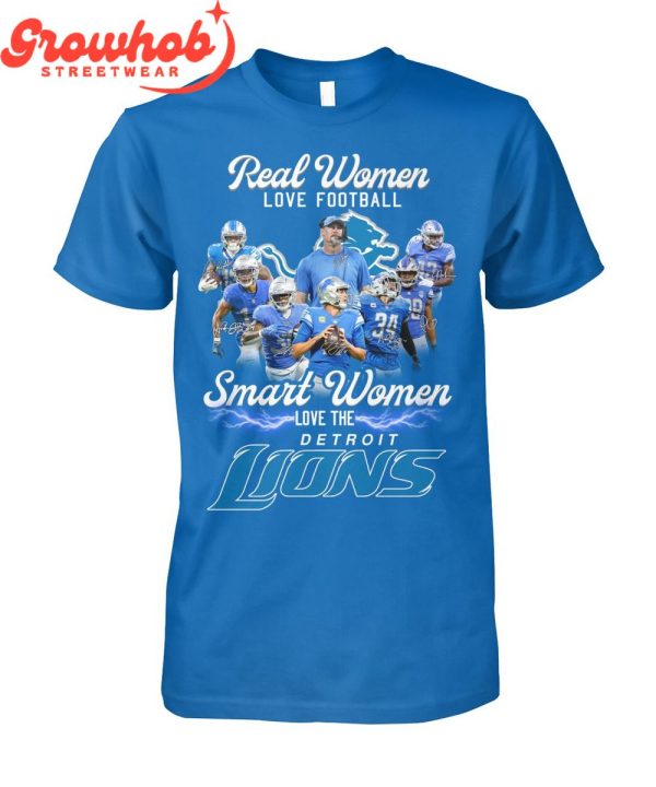 Detroit Lions Smart Women Love Lions T-Shirt