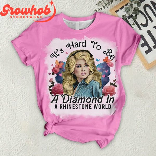 Dolly Parton Valentine A Diamond A Rhinestone World Fleece Pajamas Set