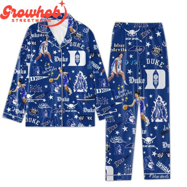 Duke Blue Devils Go Blue Devils Polyester Pajamas Set