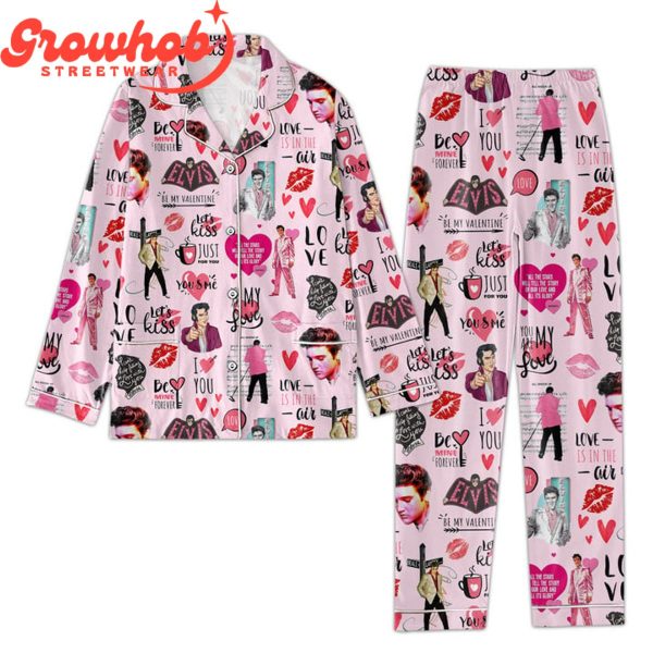 Elvis Presley You’re My Love Polyester Pajamas Set Pink
