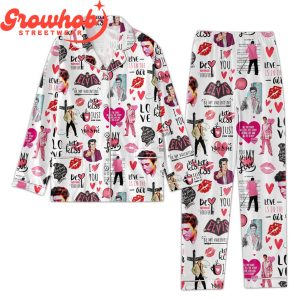 Elvis Presley Valentine King Of Roch N’ Roll Polyester Pajamas Set