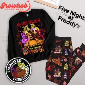 Five Night At Freddy’s Valentine Fleece Pajamas Set Long Sleeve