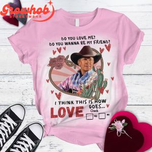 George Strait Valentine Love Me Fleece Pajamas Set Pink Design