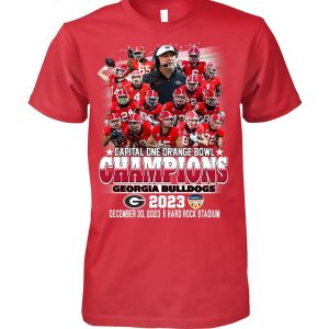 Georgia Bulldogs Orange Bowl 2023 Champions Celebration T-Shirt