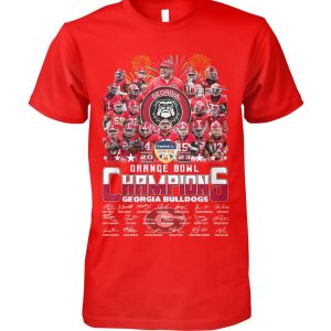 Georgia Bulldogs Orange Bowl 2023 Champions Celebration T-Shirt