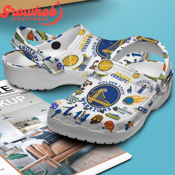 Golden State Warriors Fan Crocs Clogs White Version