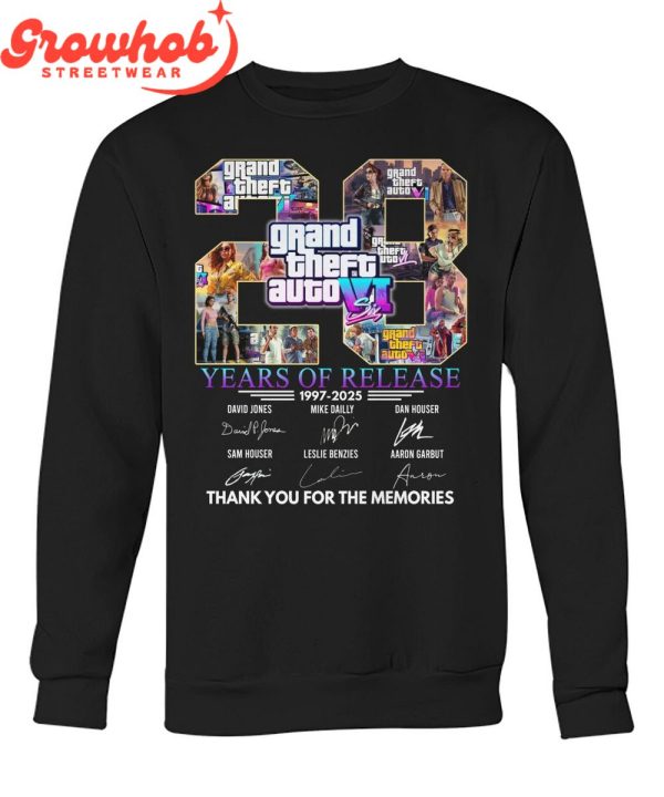 Grand Theft Auto 23 Years Of Release T-Shirt