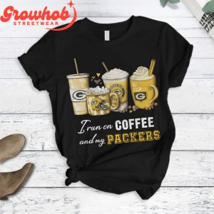 Green Bay Packers Coffee Black Design Fleece Pajamas Set