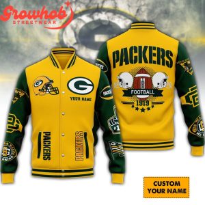 Green Bay Packers Football 1919 Fan Personalized Baseball Jacket