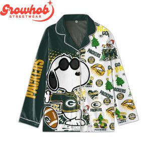 Green Bay Packers Snoopy Polyester Pajamas Set