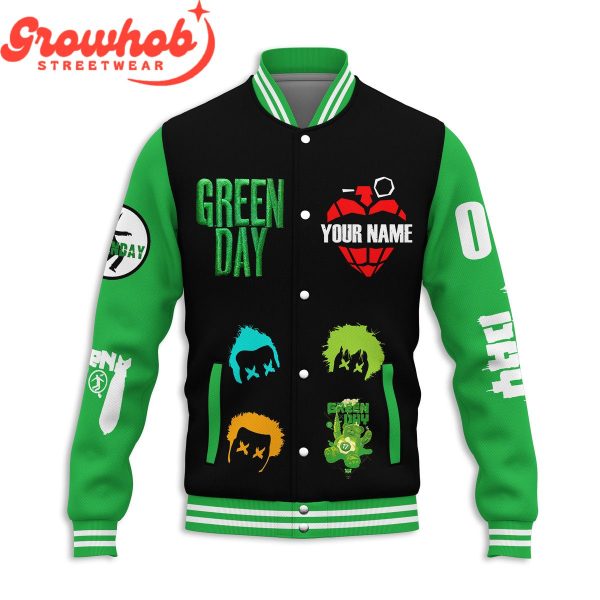 Green Day Fan Personalized Baseball Jacket